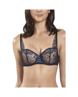  soutien gorge Balconnet aubade allée des plaisir noir bleu