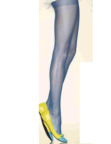 Collant fin bleu roi uni