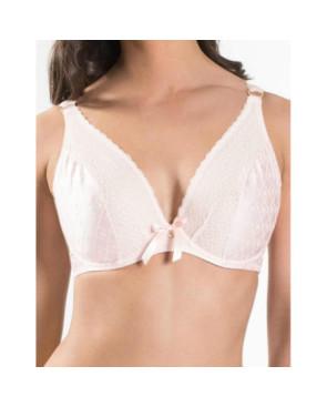 Soutien gorge Classique Aubade Plongeant Confort satin et dentelle