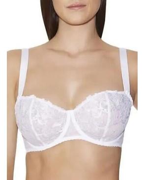 Soutien gorge Aubade Balconnet Effet de soie blanc