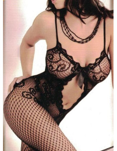 Collant intégral Resille décolleté dentelle 2