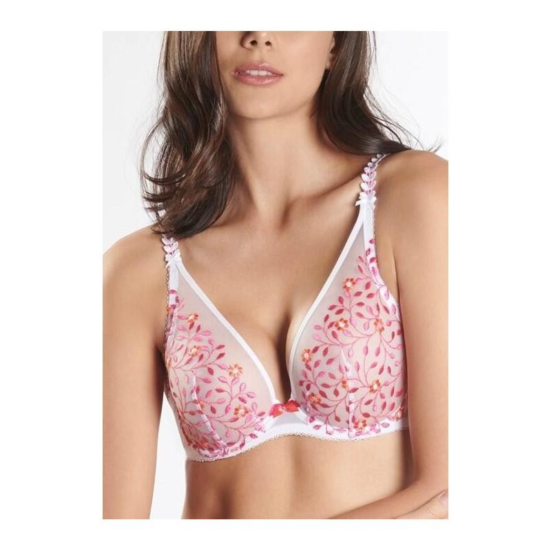 Soutien gorge Aubade Plongeant fleur de cristal