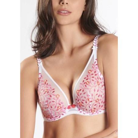 soutien gorge Aubade Classique Plongeant Fleur de cristal