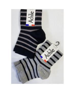 Socquettes Homme Achile rayures Mariner