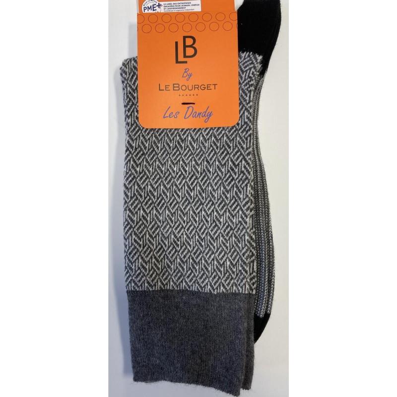 Chaussettes Le Bourget Les Dandy Mosaique Gris