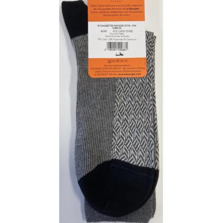 Chaussettes Le Bourget Les Dandy Mosaique Gris