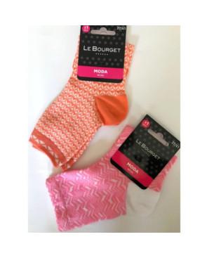 Lot de 2 paires de chaussettes Le Bourget Mosaique d été sucré