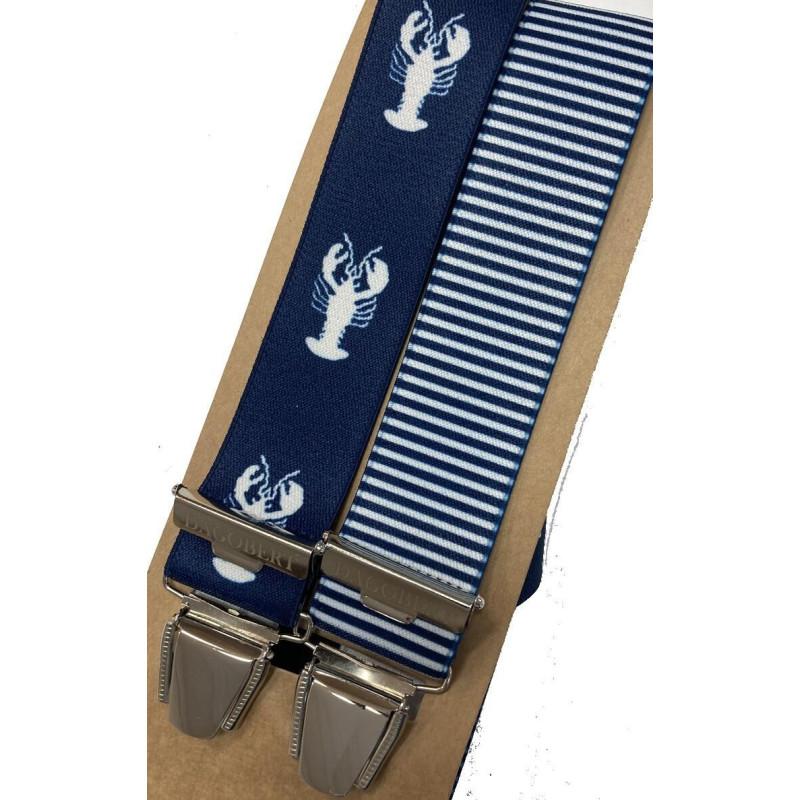Bretelles Unisex rayures Homard Dagobert