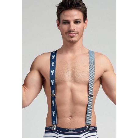 Bretelles Unisex rayures Homard Dagobert