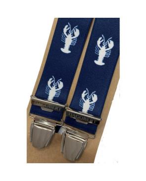  Bretelles Dagobert à l'envers Homard bleu marine ludique