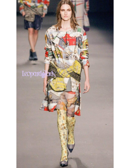 Collant imprimé  défilé de mode tendance