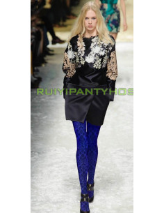 Collant impression baroque indigo 2