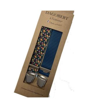 Bretelles Dagobert à Fleurs Asymétrique