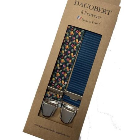 Bretelles Dagobert à Fleurs Asymétrique