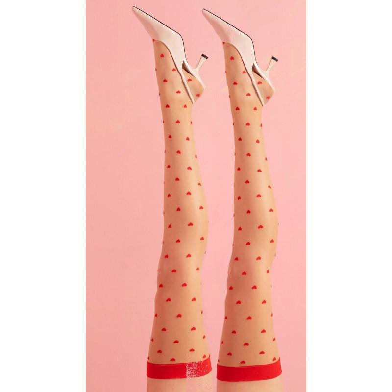 Collant opaque imprimé Esprit floral pistache 