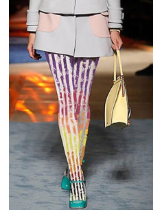 Collant opaque Imprimé rayures fauve délire