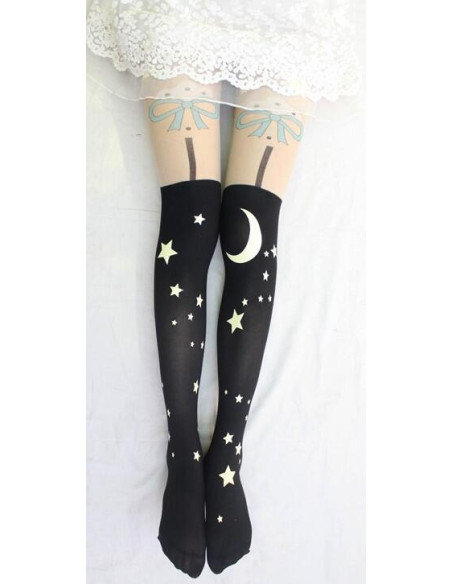 Collant cuissarde de magicienne