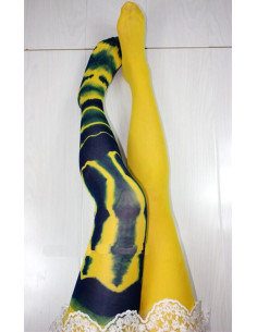 Collant Asymétrique fauve jaune 2