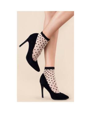 Chaussettes Plumetis Fiore Peau à pois noir
