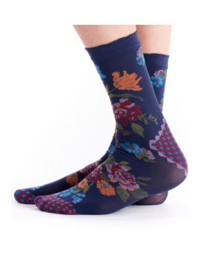  Chaussettes Tendance fleurie Bleuette bouquet