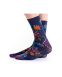 Socquette Fil de Jour bleuette Fleuri