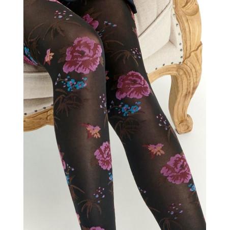 Collant Fil de jour oiseau à bouquet fleuri