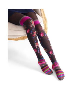 collant-d-hiver-à-fleurs-fil-de-joie-brun-foulard-fil0508