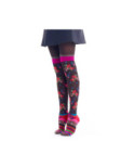 Collant Fil de Jour Brun Foulard bleuet