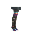 Collant Fil De Jour chocolat fleuris