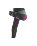 Collant Fil De Jour chocolat fleuris