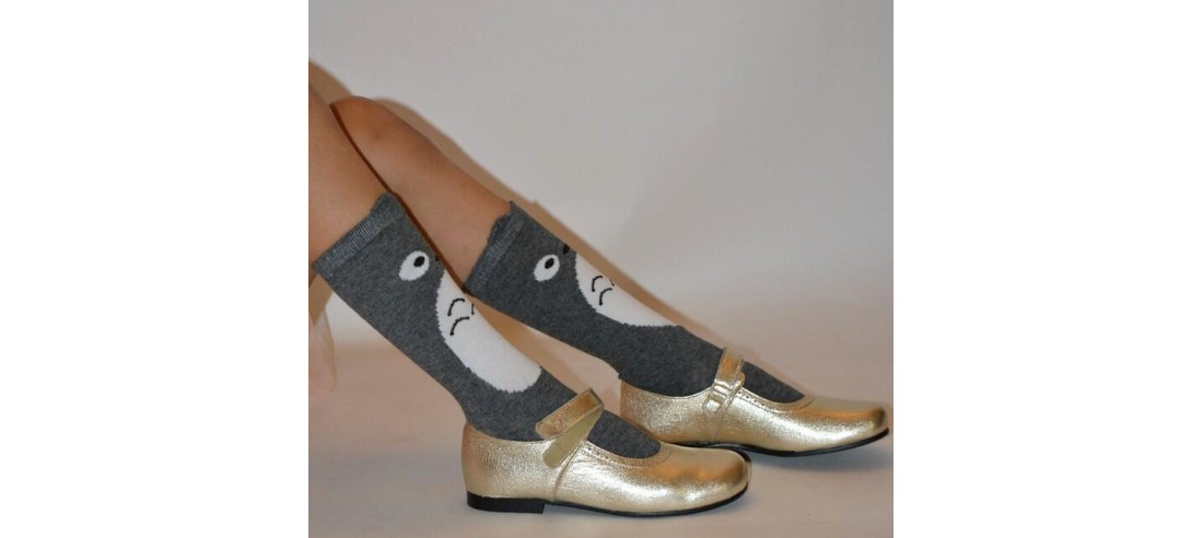 Chaussettes pingouins rigolo gris