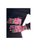 Gants Fil de jour laine angora rose à Fleurs