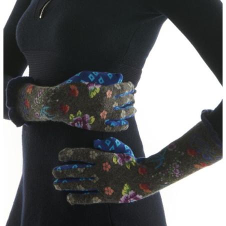 Gants Laine angora Fil de jour oiseaux de feu