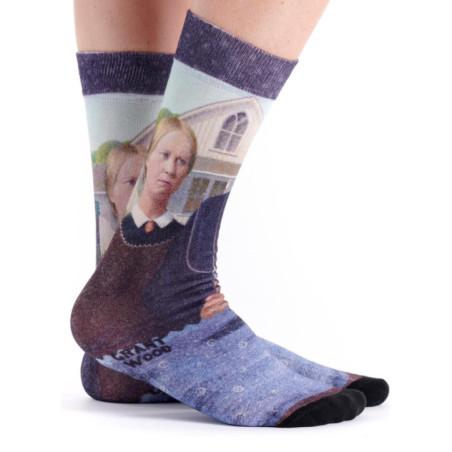 Chaussettes Bambou imprimé art Wood Grant