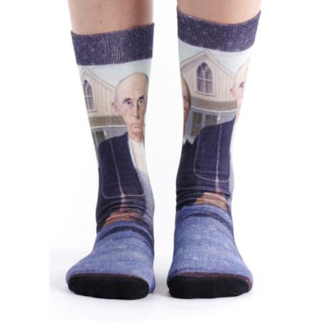 Chaussettes Bambou imprimé art Wood Grant