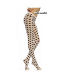 Collant Emilio Cavallini blanc pois noirs