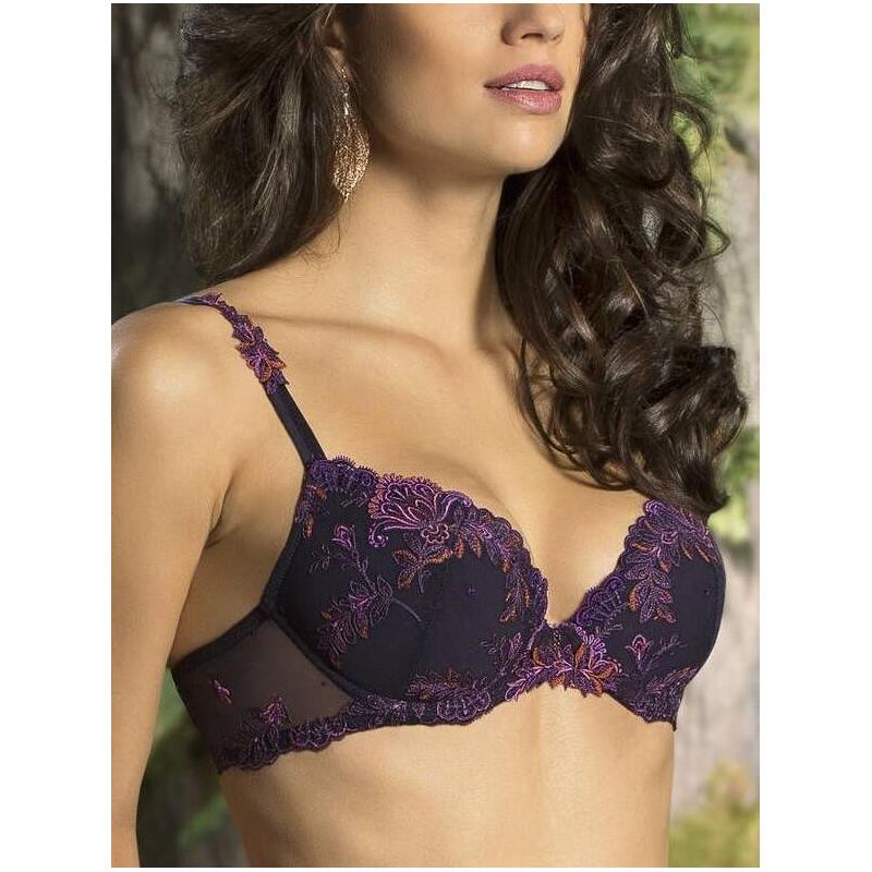 Soutien gorge Lise charmel Plongeant Foret lumiére Pourpre