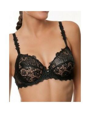 Soutien gorge Ajourage pétale Classique noir