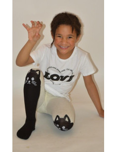 Collant cuissarde chat enfant coton 2