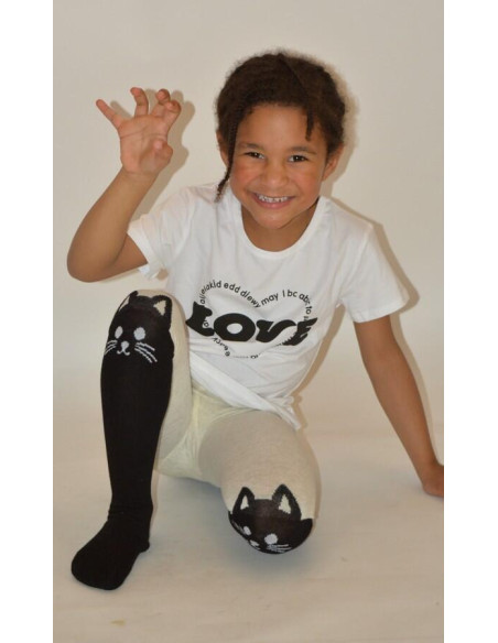 Collant  chat enfant coton rigolo