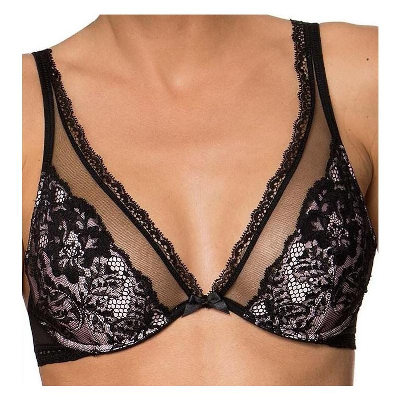 Soutien gorge Triangle plongeant Lise Charmel resille Lotus