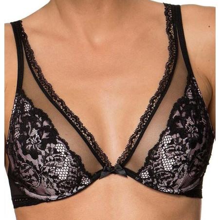 Soutien gorge Lise Charmel triangle plongeante resille lotus