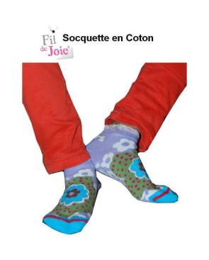 Fil de Joie Socquette Fleurs et Pois