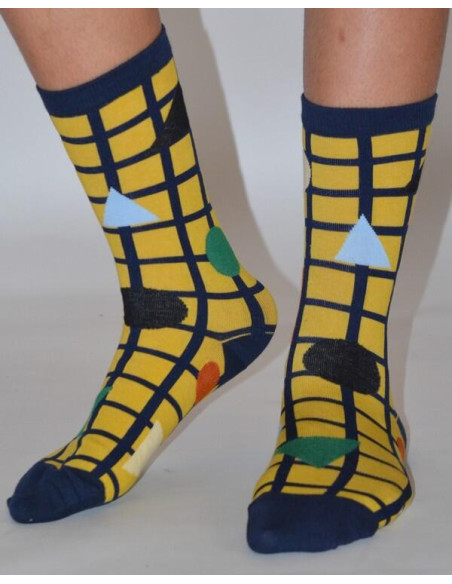 Chaussettes a carreaux rigolos