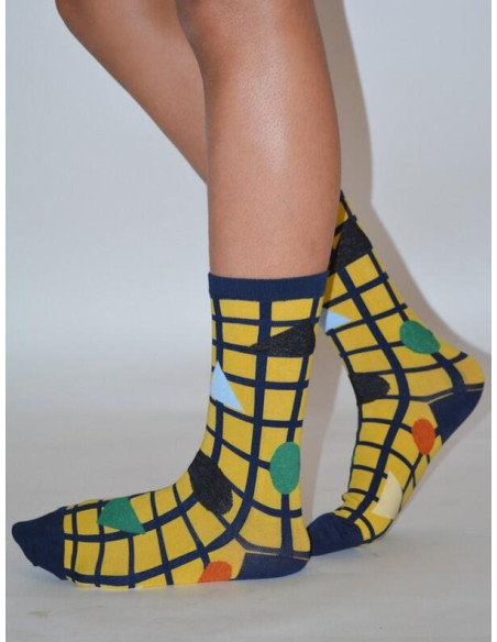 Chaussettes a carreaux rigolos