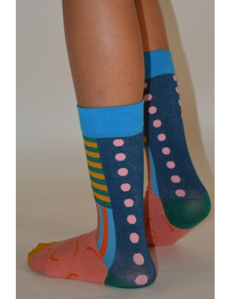 Chaussettes de clown à pois dos