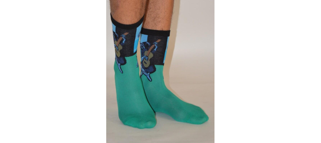 Chaussettes Pablo Picasso le guitariste art socks
