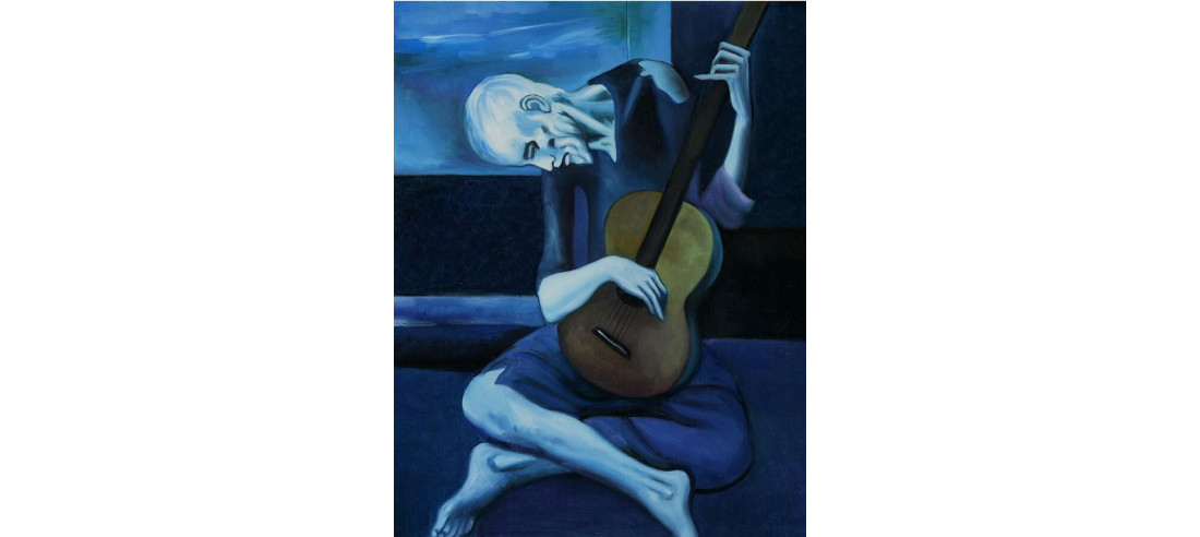 Chaussettes de maitre  Le guitariste bleu de Picasso