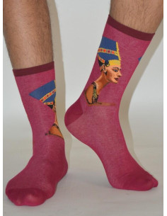 chaussettes oeuvre célébre Nefertiti art socks