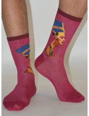chaussettes oeuvre célébre Nefertiti art socks